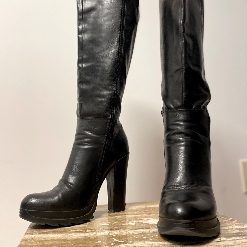 High heels winter boots